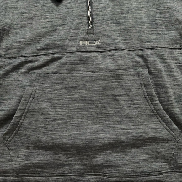 RLX Ralph Lauren Sweatshirt Mens S 1/2 Zip Pullover Wool Blend Stretch Gray NEW - Picture 3 of 7
